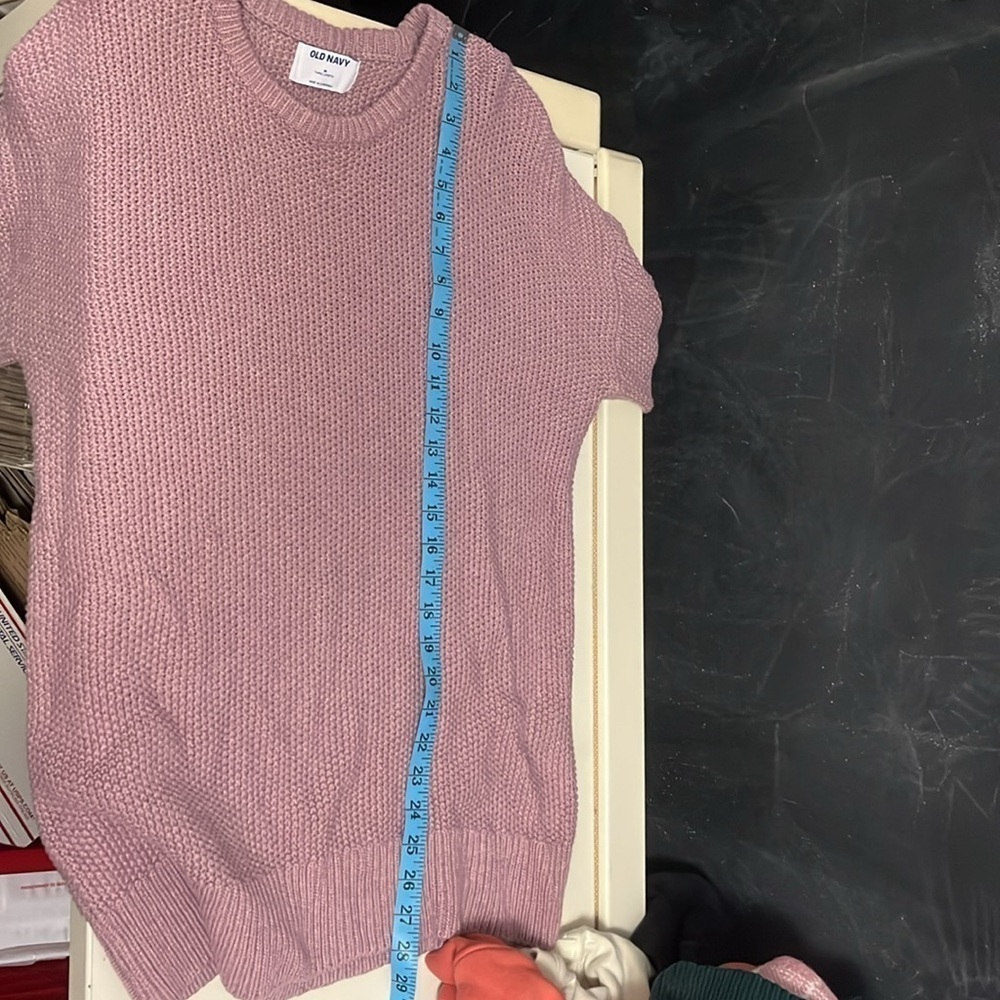 Old Navy- hunter green tunic length sweater - Picture 5 of 5